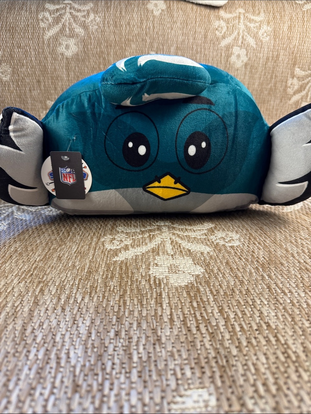 NFL Teal Eagles Bird Plush with Yellow Beak